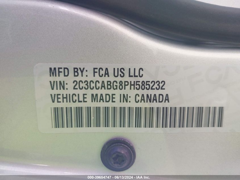 2023 Chrysler 300 300S VIN: 2C3CCABG8PH585232 Lot: 39654747