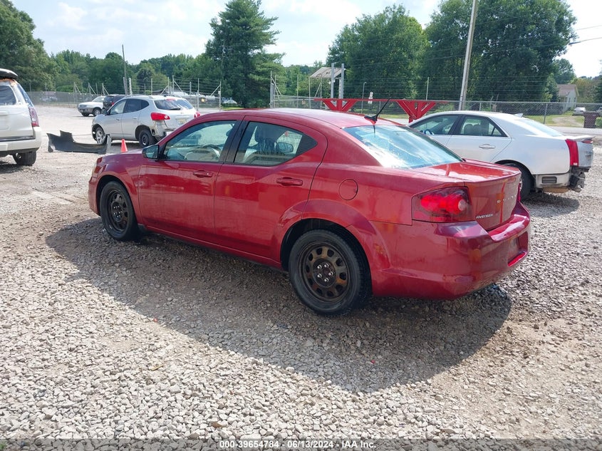 Vin: 1c3cdzab4en168955, lot: 40141158, dodge avenger se 20143