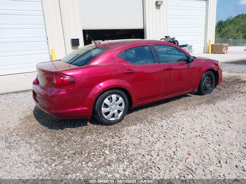 Vin: 1c3cdzab4en168955, lot: 40141158, dodge avenger se 20144