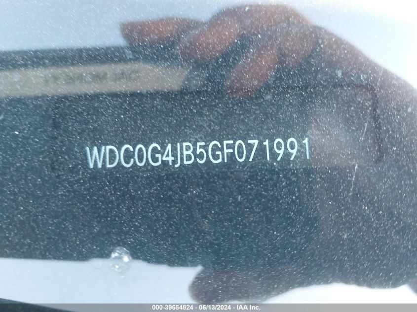 2016 Mercedes-Benz Glc 300 VIN: WDC0G4JB5GF071991 Lot: 39654824