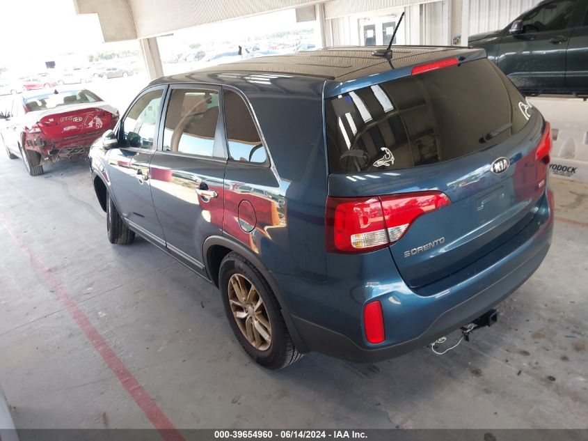 2015 Kia Sorento Lx VIN: 5XYKTCA69FG601012 Lot: 39654960