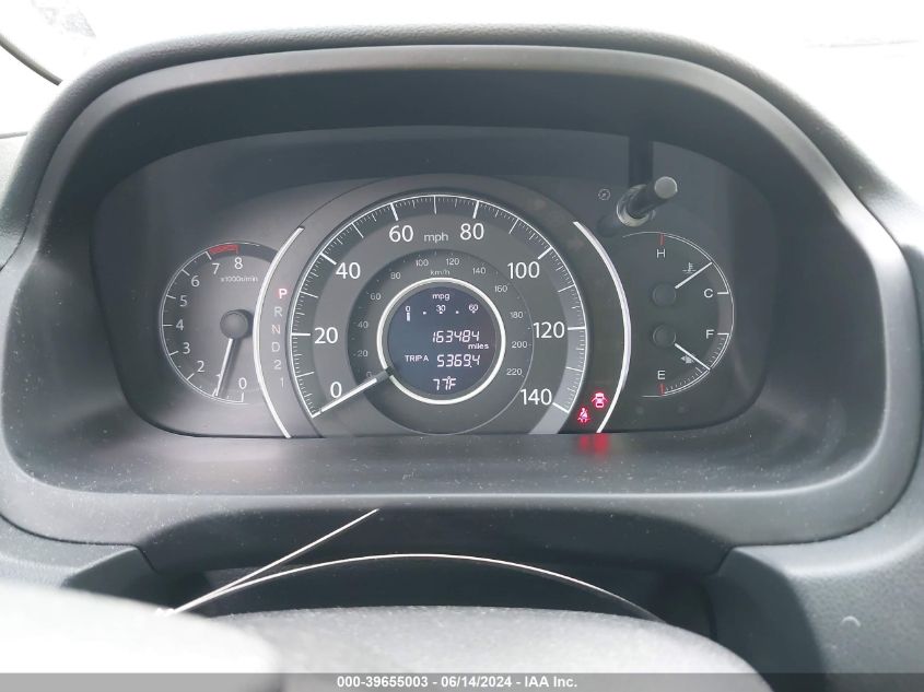 2014 Honda Cr-V Ex VIN: 2HKRM3H53EH530177 Lot: 39655003