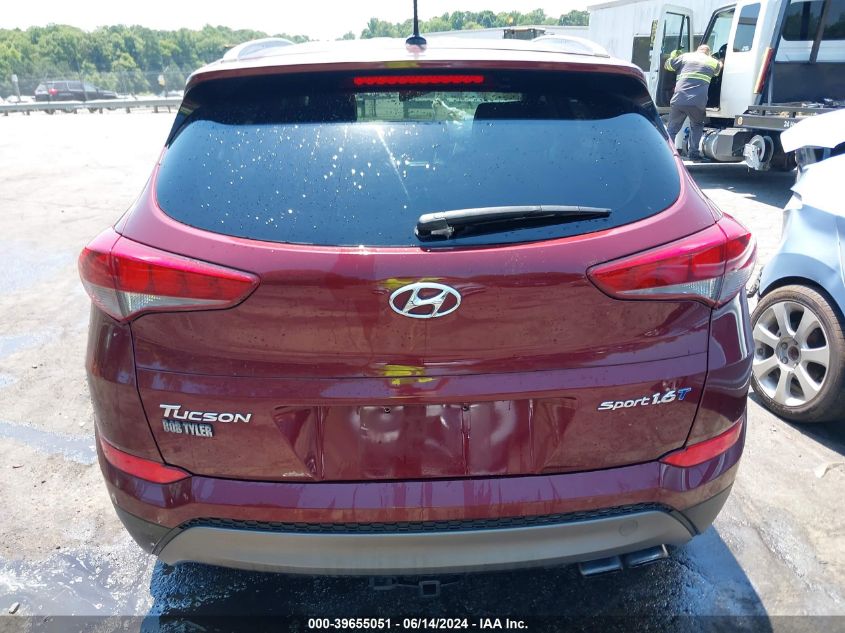 2016 Hyundai Tucson Sport VIN: KM8J33A27GU095426 Lot: 39655051