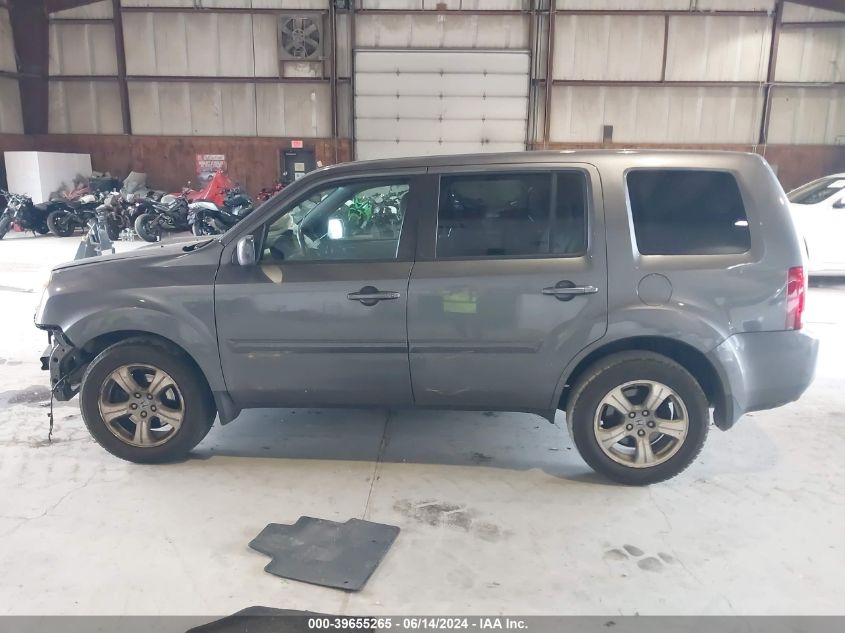 2014 Honda Pilot Ex VIN: 5FNYF4H45EB009530 Lot: 39655265