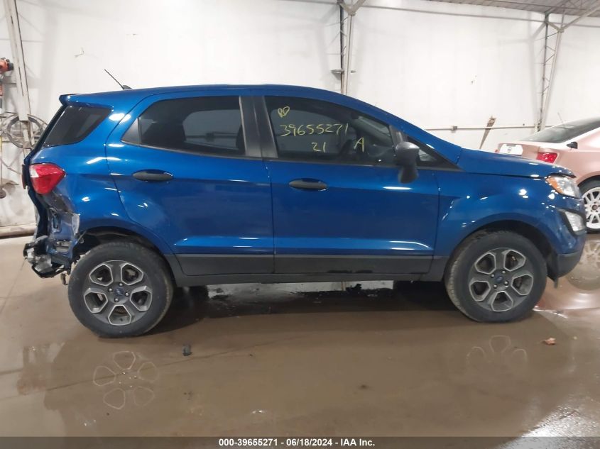2021 Ford Ecosport S VIN: MAJ6S3FL7MC424647 Lot: 39655271