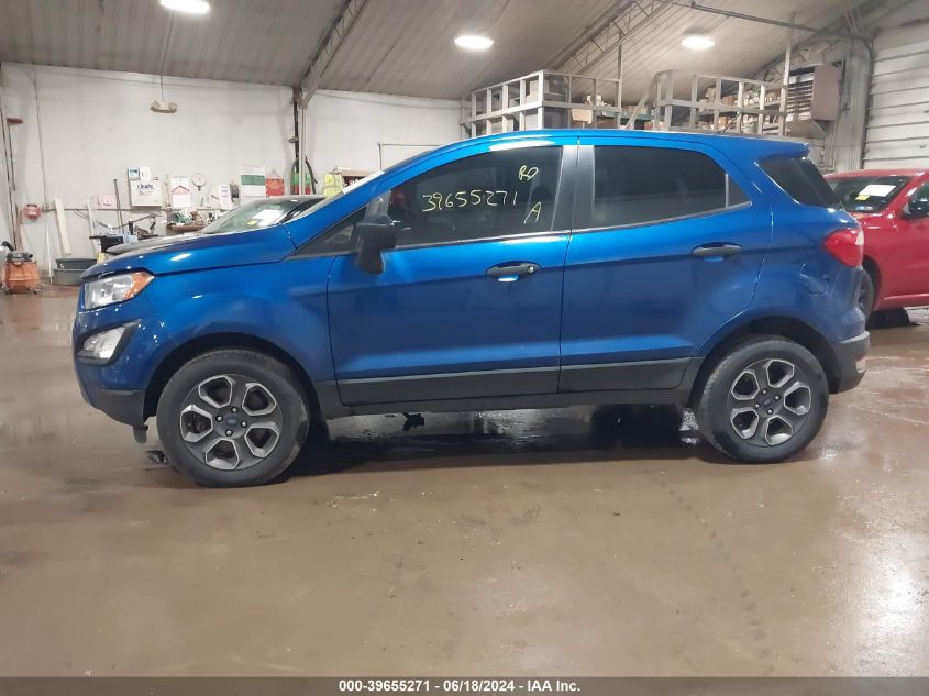 2021 Ford Ecosport S VIN: MAJ6S3FL7MC424647 Lot: 39655271