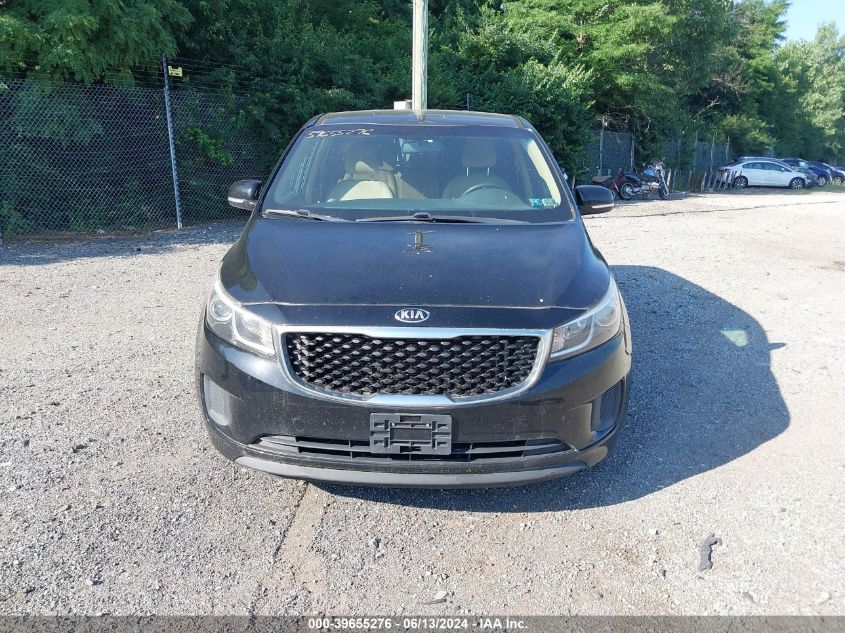 2017 Kia Sedona Lx VIN: KNDMB5C15H6232843 Lot: 39655276