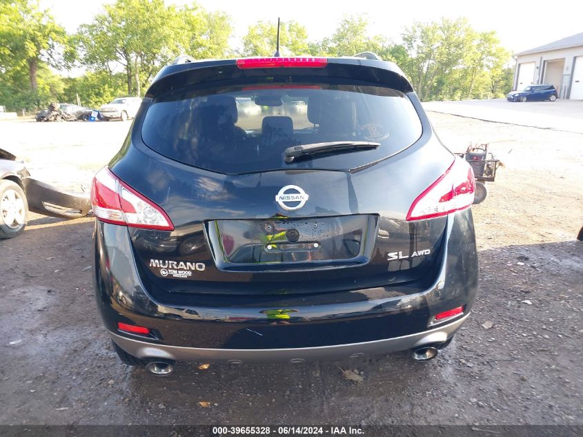 2014 Nissan Murano Sl VIN: JN8AZ1MW4EW532892 Lot: 39655328