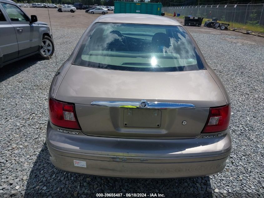 2002 Mercury Sable Gs VIN: 1MEFM50U02G639034 Lot: 39655487