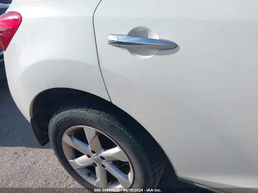2010 Nissan Murano Sl VIN: JN8AZ1MW7AW124624 Lot: 39655525