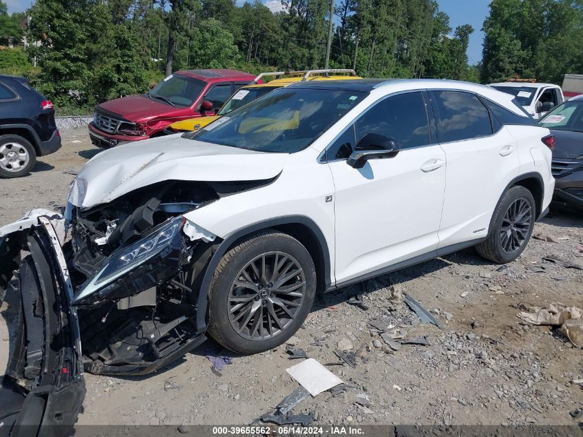 2022 Lexus Rx 450H F Sport Handling VIN: 2T2YGMDA2NC078555 Lot: 39655562