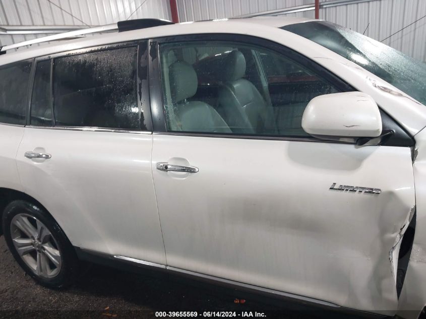 2012 Toyota Highlander Limited V6 VIN: 5TDYK3EH2CS082425 Lot: 39655569