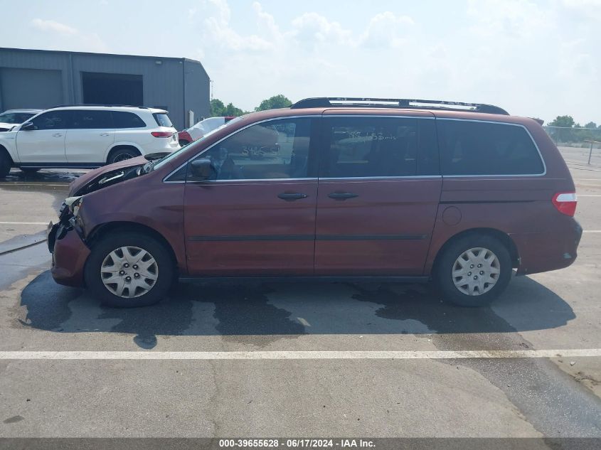 2007 Honda Odyssey Lx VIN: 5FNRL38287B088247 Lot: 39655628