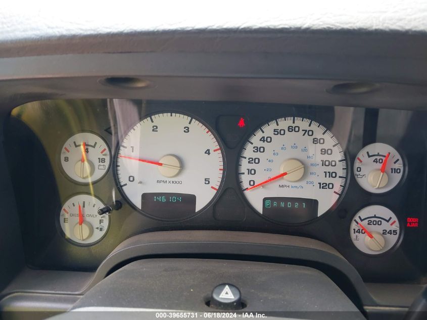 2003 Dodge Ram 2500 Slt/Laramie/St VIN: 3D7KU28683G704793 Lot: 39655731