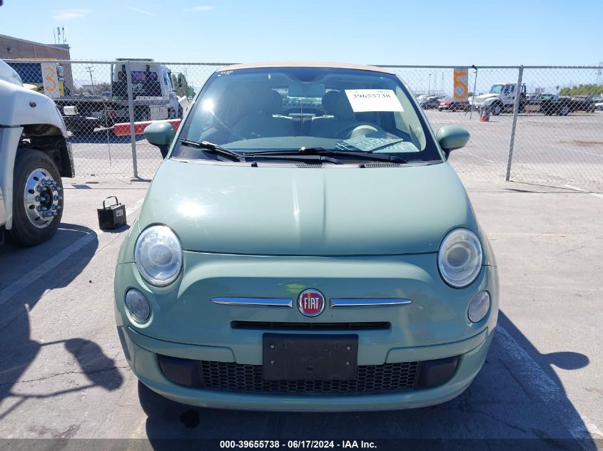 2012 Fiat 500C Pop VIN: 3C3CFFDR7CT381154 Lot: 39655738