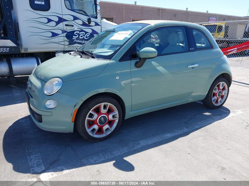 2012 Fiat 500C Pop VIN: 3C3CFFDR7CT381154 Lot: 39655738
