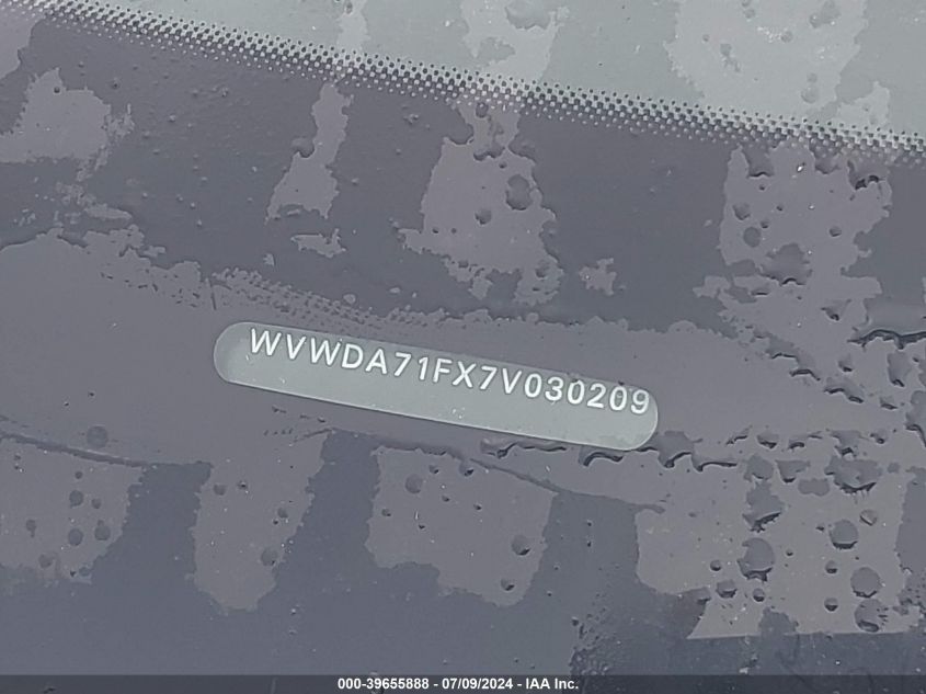 2007 Volkswagen Eos 2.0T VIN: WVWDA71FX7V030209 Lot: 39655888