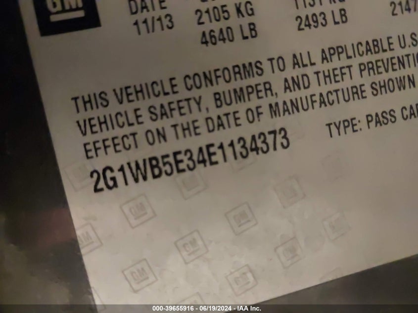 2014 CHEVROLET IMPALA LIMITED LT - 2G1WB5E34E1134373