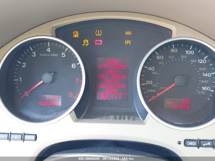 2009 Audi A4 2.0T Special Edition VIN: WAUDF48H69K006952 Lot: 39656000