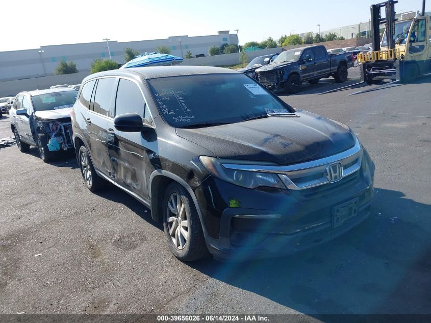 2019 Honda Pilot Lx VIN: 5FNYF5H12KB011646 Lot: 39656026