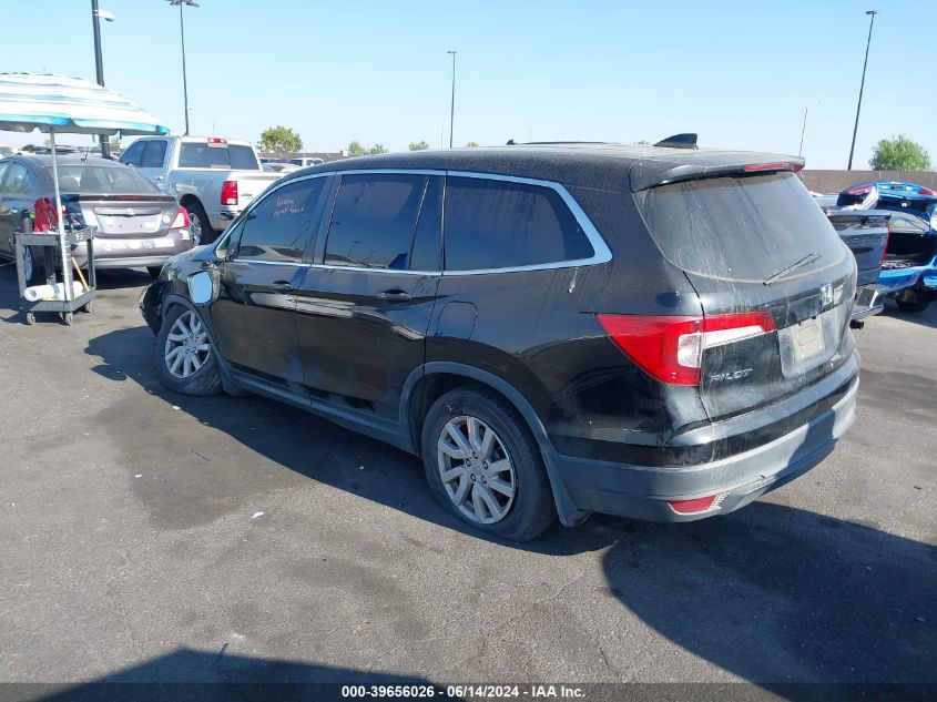 2019 Honda Pilot Lx VIN: 5FNYF5H12KB011646 Lot: 39656026