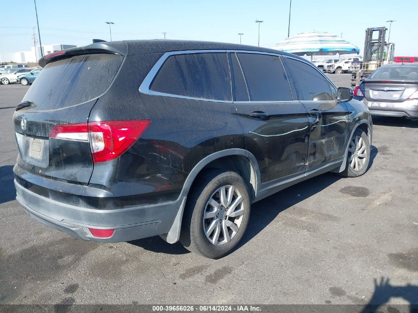 2019 Honda Pilot Lx VIN: 5FNYF5H12KB011646 Lot: 39656026