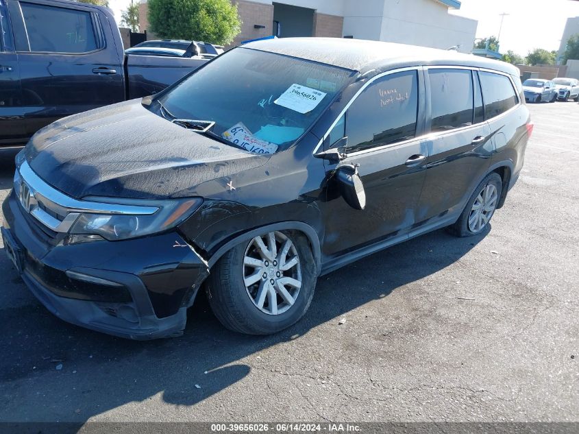 2019 Honda Pilot Lx VIN: 5FNYF5H12KB011646 Lot: 39656026