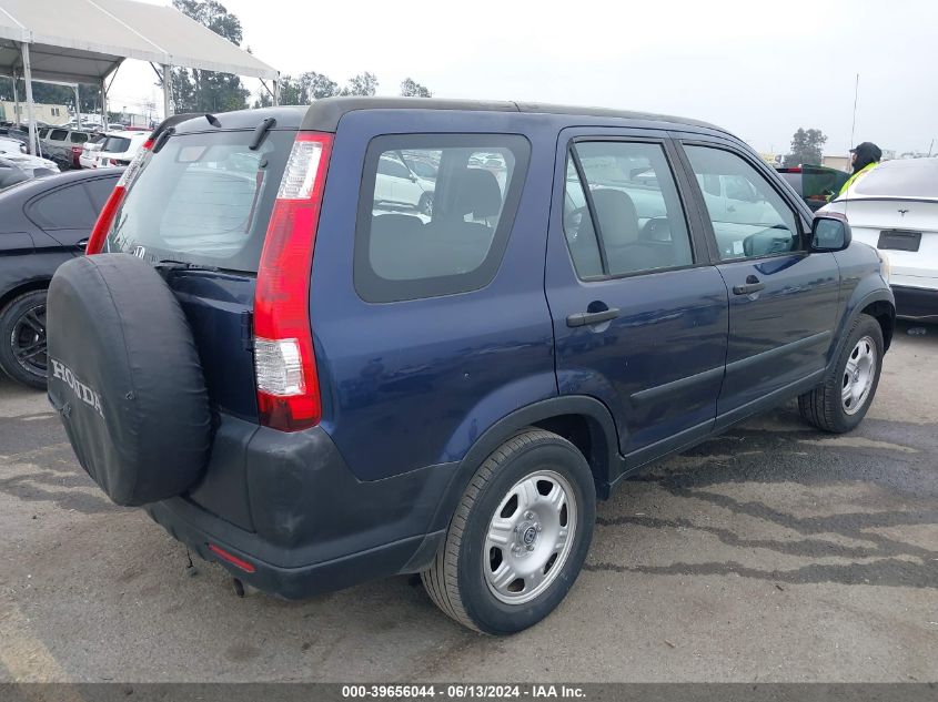 2006 Honda Cr-V Lx VIN: JHLRD68566C013165 Lot: 39656044