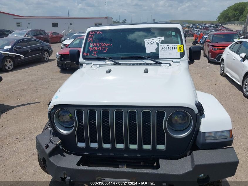 2020 Jeep Wrangler Unlimited Sahara 4X4 VIN: 1C4HJXEN6LW153156 Lot: 39656114
