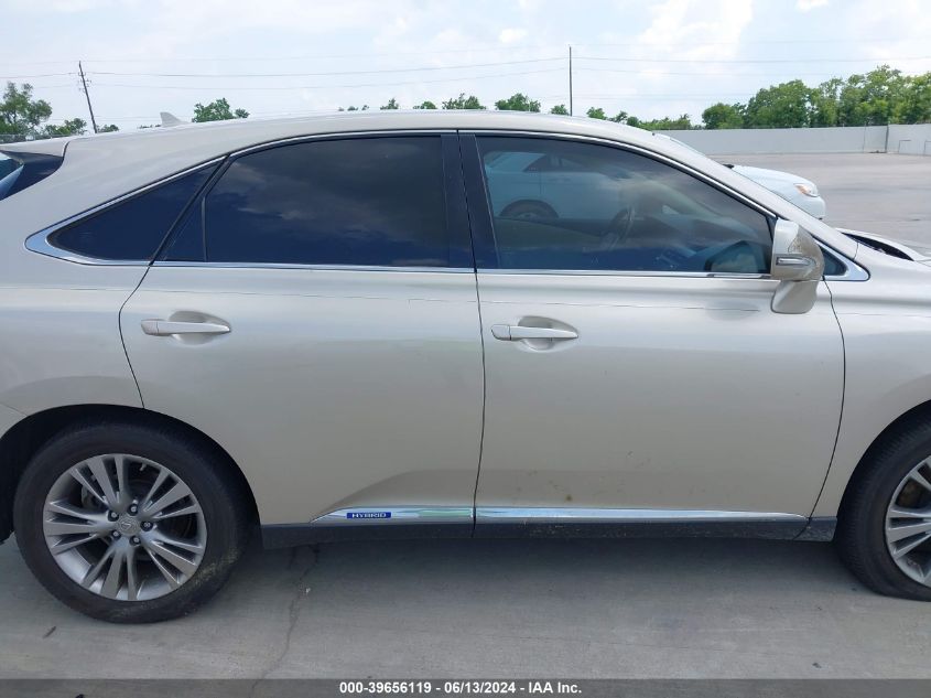 2013 Lexus Rx 450H VIN: JTJZB1BAXD2411698 Lot: 39656119