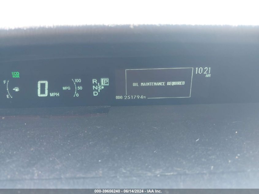 2010 Toyota Prius Iv VIN: JTDKN3DU5A5181979 Lot: 39656240