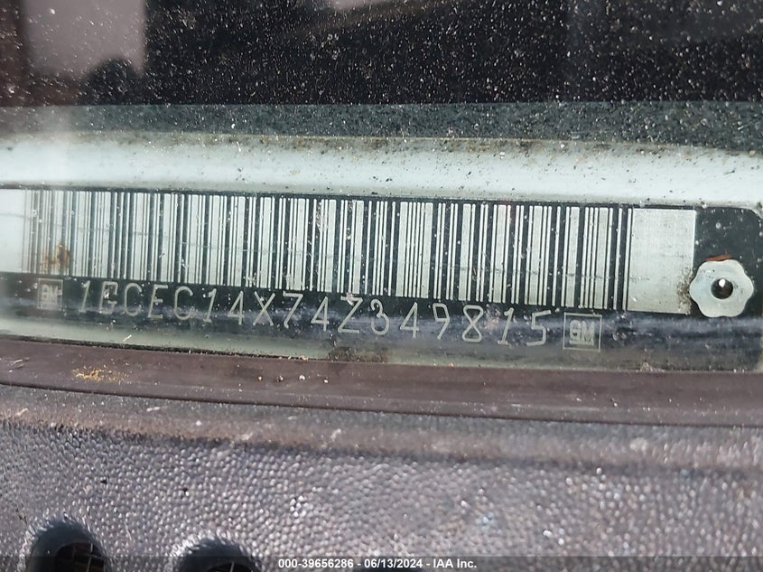 2004 Chevrolet Silverado 1500 Work Truck VIN: 1GCEC14X74Z349815 Lot: 39656286