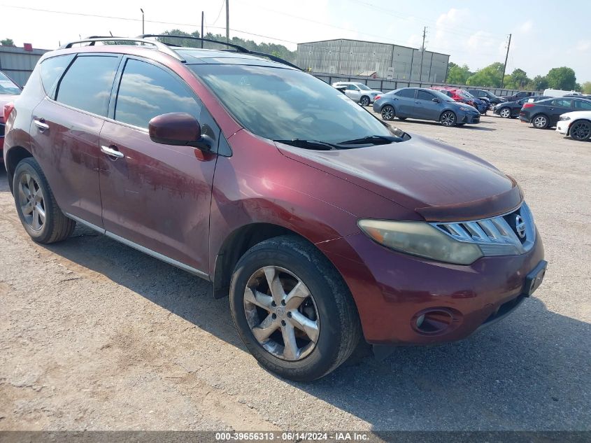 2009 Nissan Murano Sl VIN: JN8AZ18U89W018624 Lot: 39656313