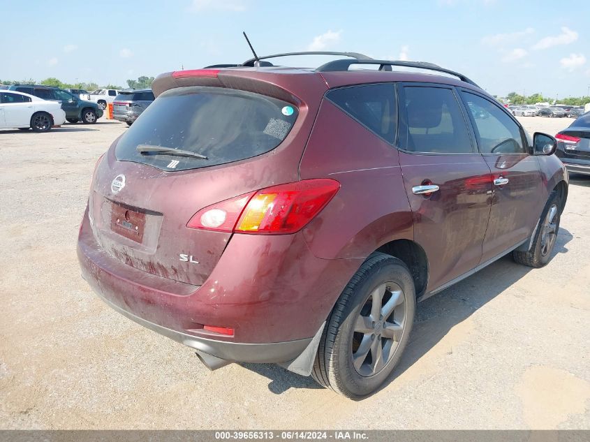 2009 Nissan Murano Sl VIN: JN8AZ18U89W018624 Lot: 39656313