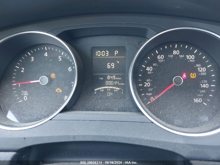 2017 Volkswagen Jetta 1.4T S VIN: 3VW2B7AJ6HM262727 Lot: 39656314