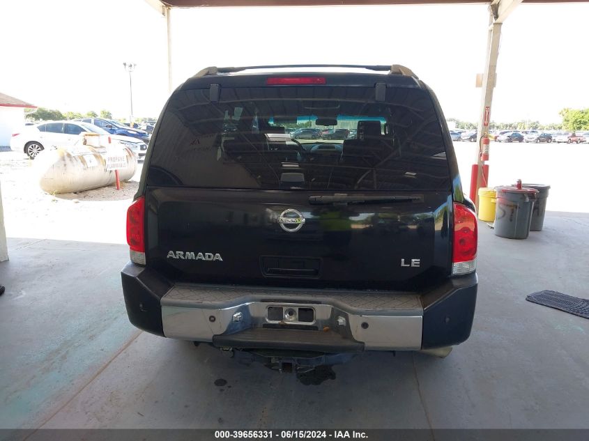 2007 Nissan Armada Le VIN: 5N1BA08C17N70807 Lot: 39656331