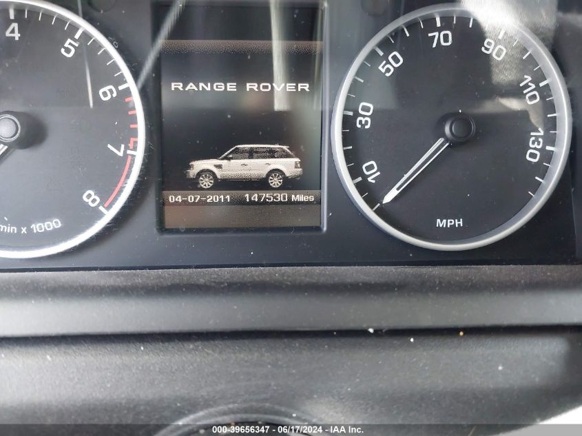 2011 Land Rover Range Rover Sport Hse VIN: SALSF2D47BA713189 Lot: 39656347