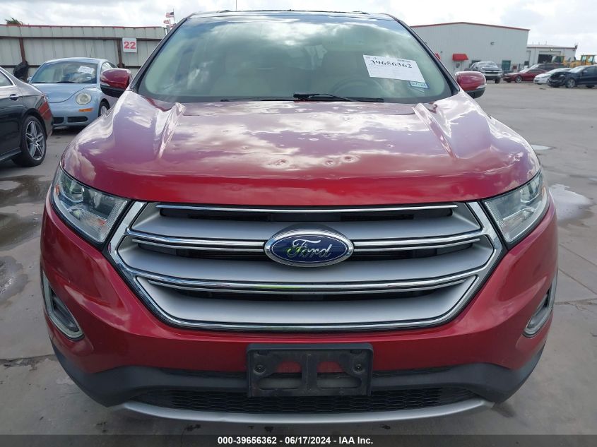 2018 Ford Edge Sel VIN: 2FMPK3J93JBC20087 Lot: 39656362