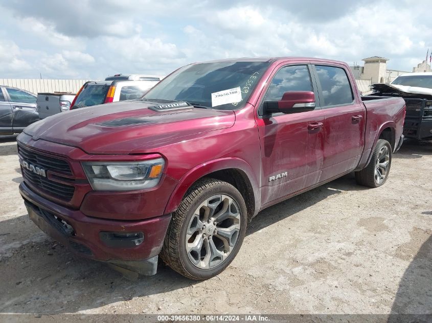 2019 Ram 1500 Laramie 4X2 5'7 Box VIN: 1C6RREJT5KN635537 Lot: 39656380