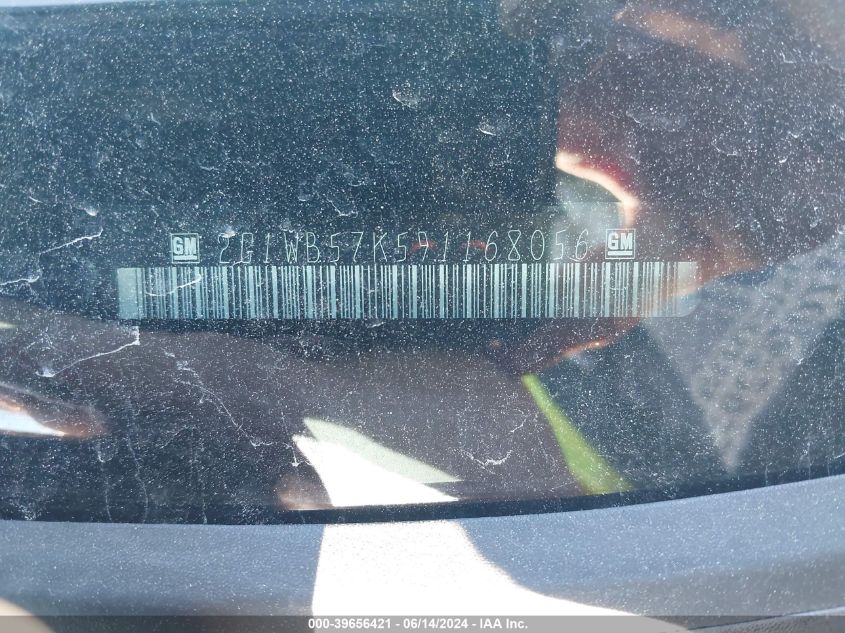 2009 Chevrolet Impala Ls VIN: 2G1WB57K591168056 Lot: 39656421