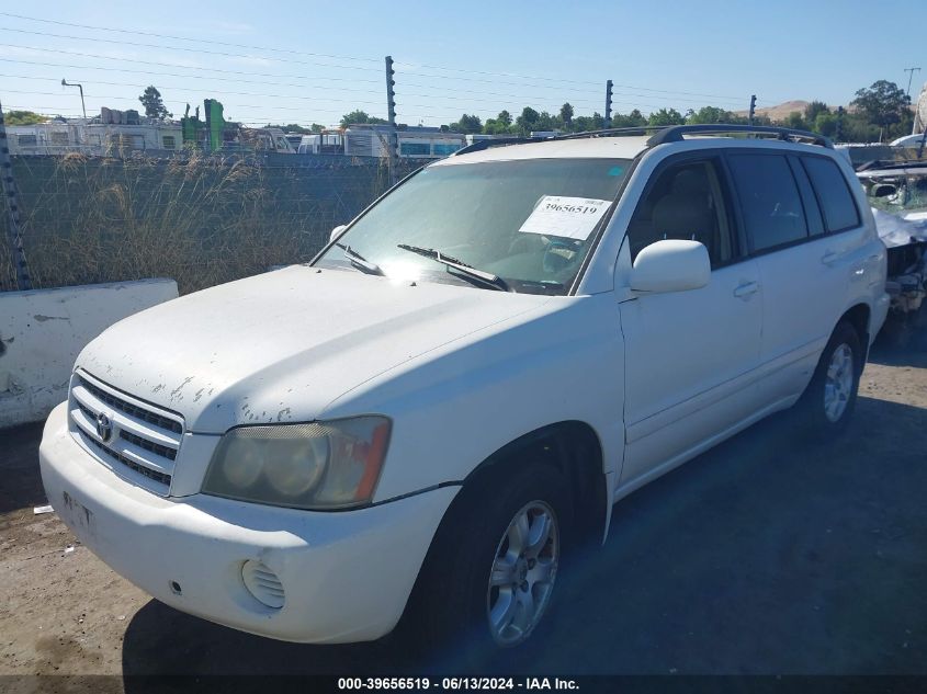 2003 Toyota Highlander V6 VIN: JTEGF21A430118830 Lot: 39656519