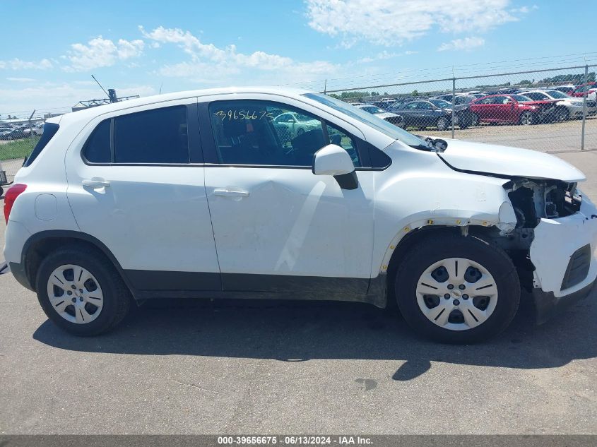2017 Chevrolet Trax Ls VIN: KL7CJKSB5HB104419 Lot: 39656675