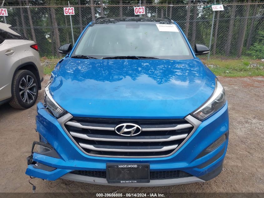 2017 Hyundai Tucson Night VIN: KM8J3CA22HU443294 Lot: 39656805