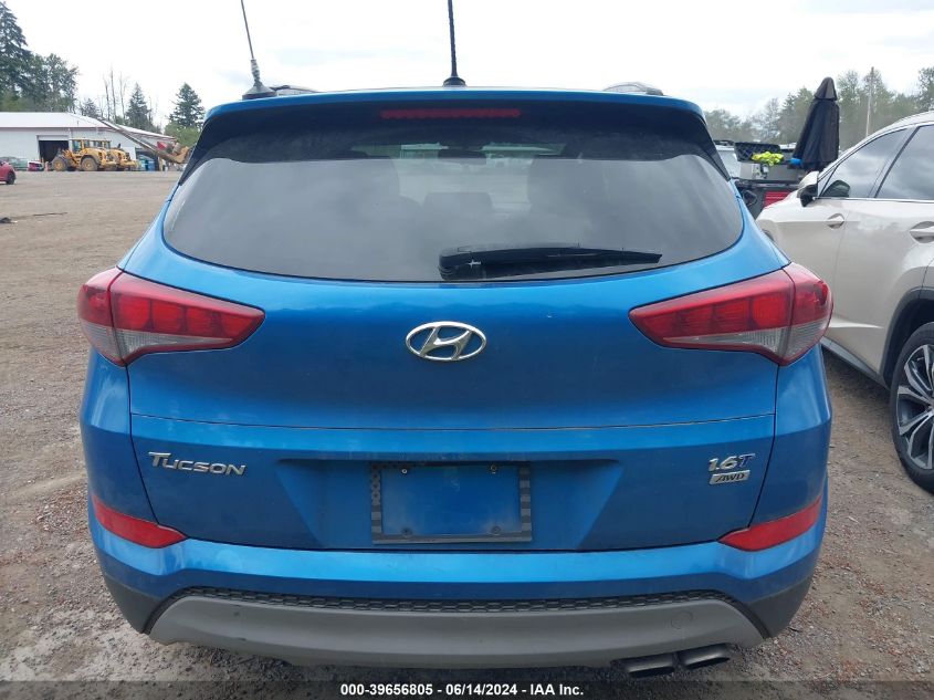 2017 Hyundai Tucson Night VIN: KM8J3CA22HU443294 Lot: 39656805