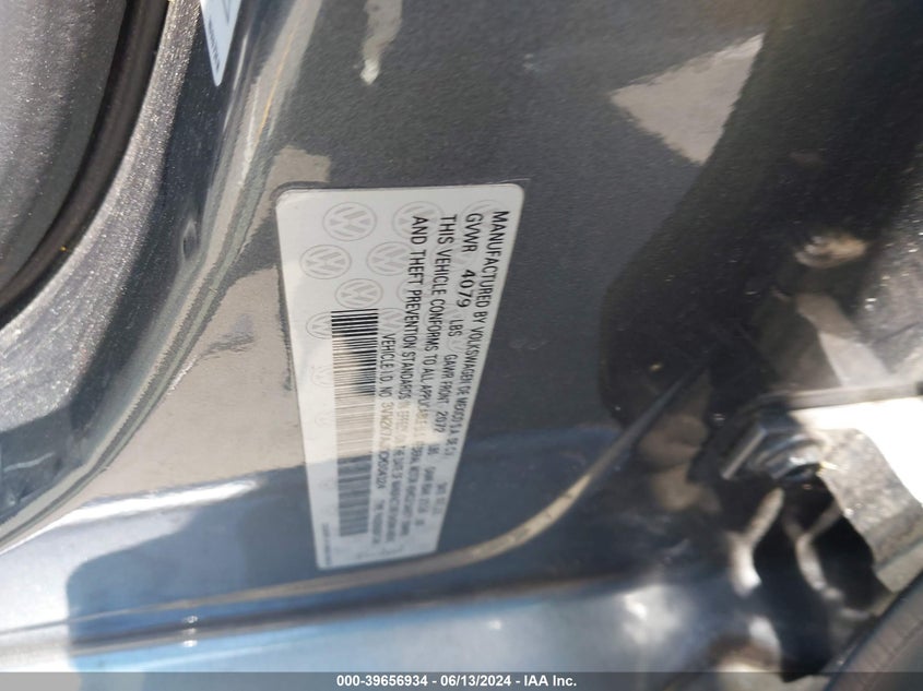 2012 Volkswagen Jetta 2.0L S VIN: 3VW2K7AJ0CM304124 Lot: 39656934