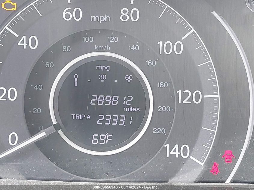 2013 Honda Cr-V Ex-L VIN: 5J6RM4H73DL037563 Lot: 39656943