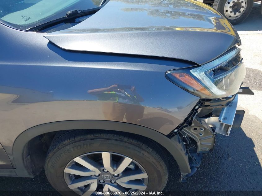 2019 Honda Pilot Ex-L VIN: 5FNYF6H51KB089179 Lot: 39656976