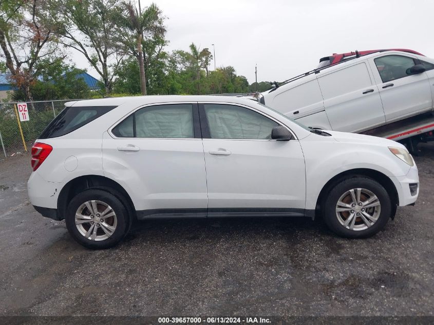 2016 Chevrolet Equinox Ls VIN: 2GNALBEK6G1167180 Lot: 39657000