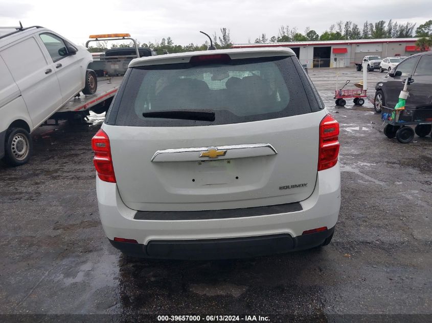 2016 Chevrolet Equinox Ls VIN: 2GNALBEK6G1167180 Lot: 39657000