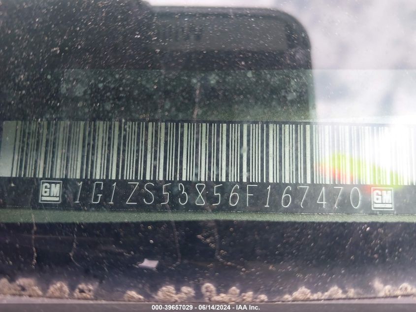 2006 Chevrolet Malibu Ls VIN: 1G1ZS53856F167470 Lot: 39657029